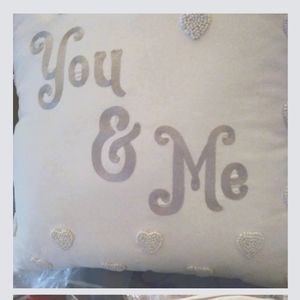 You and me throw pillow